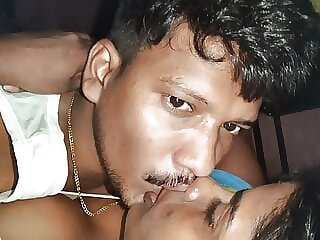 Indian hot wife kiss