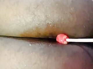 Tasting anal lollipop with..
