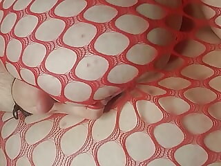 Boob slapping and spit