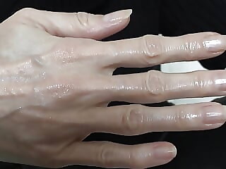 Creamed Hands Close-ups
