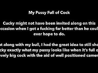Big Bull Cock Fills My Cunt