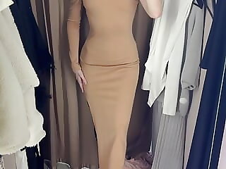 teasing blond in hot tight..