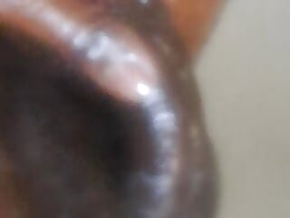 Oil massage of black  python